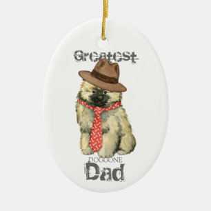 Keeshond Vater Keramik Ornament