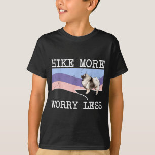 Keeshond wandern mehr sorgen weniger Grafik Wander T-Shirt