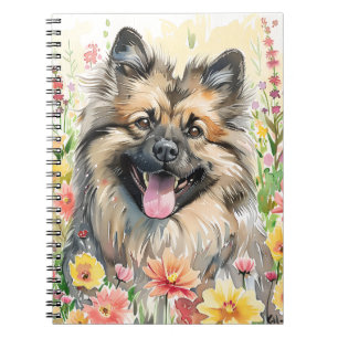 Keeshond-Wasserfarben-Journal Notizblock
