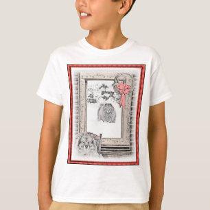 Keeshond Weihnachtsfenster Malerei Hund Kunst T-Shirt