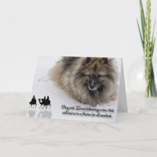 Keeshond-Weihnachtskarte "drei weise Männer " Feiertagskarte