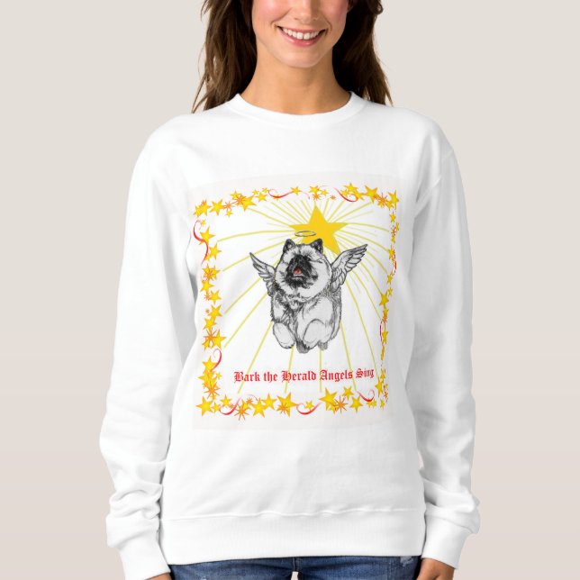 Keeshond-WeihnachtsSweatshirt Sweatshirt (Vorderseite)