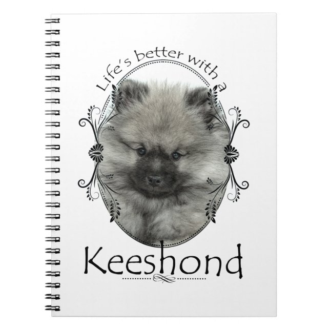 Keeshond-Welpen-Notizbuch Notizblock (Vorderseite)