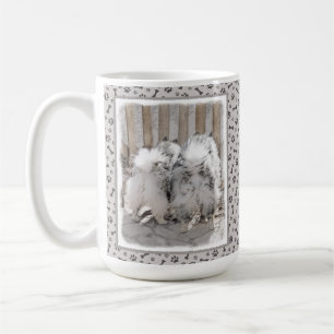 Keeshonds at Gate Painting - Original Hundekunst Kaffeetasse
