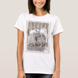 Keeshonds at the Gate Painting - Original Dog Art T-Shirt