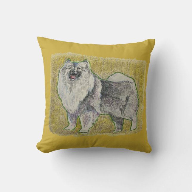 KeeshoundThrow Pillow Kissen (Vorderseite)