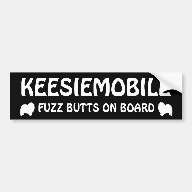 Keesiemobile Fäserchen-Hintern an Bord des Autoaufkleber (Vorne)