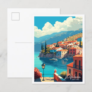 Kefalonia Greece Vintage Reise Illustration Postkarte