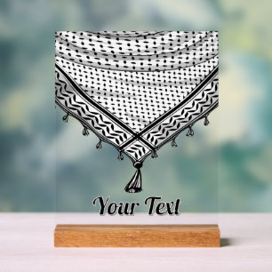 Keffiyeh palästinensischer Scarf Traditionelles Ge Acrylschild