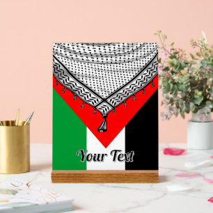 Keffiyeh palästinensischer Scarf Traditionelles Ge Acrylschild