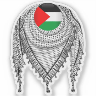 Keffiyeh palästinensischer Scarf Traditionelles Ge Aufkleber