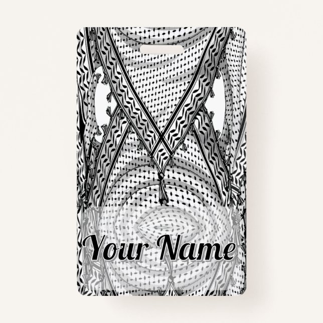 Keffiyeh palästinensischer Scarf Traditionelles Ge Ausweis (Vorderseite)