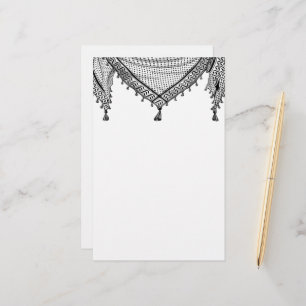 Keffiyeh palästinensischer Scarf Traditionelles Ge Briefpapier