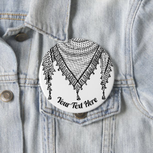 Keffiyeh palästinensischer Scarf Traditionelles Ge Button