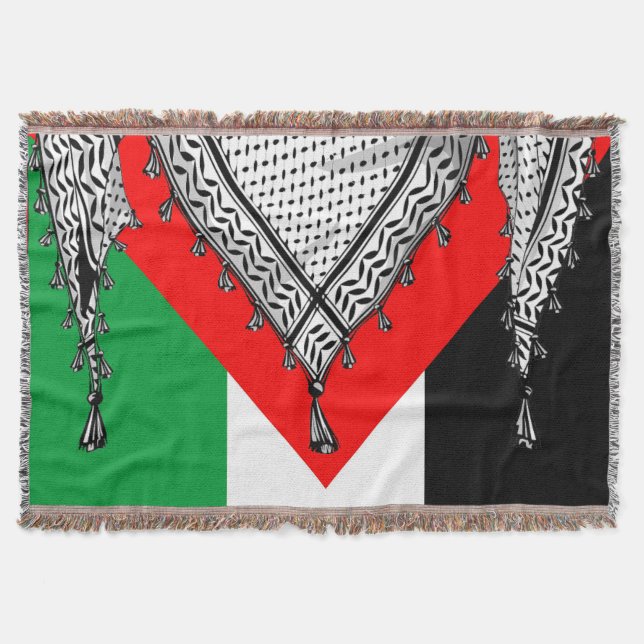 Keffiyeh palästinensischer Scarf Traditionelles Ge Decke (Vorderseite)