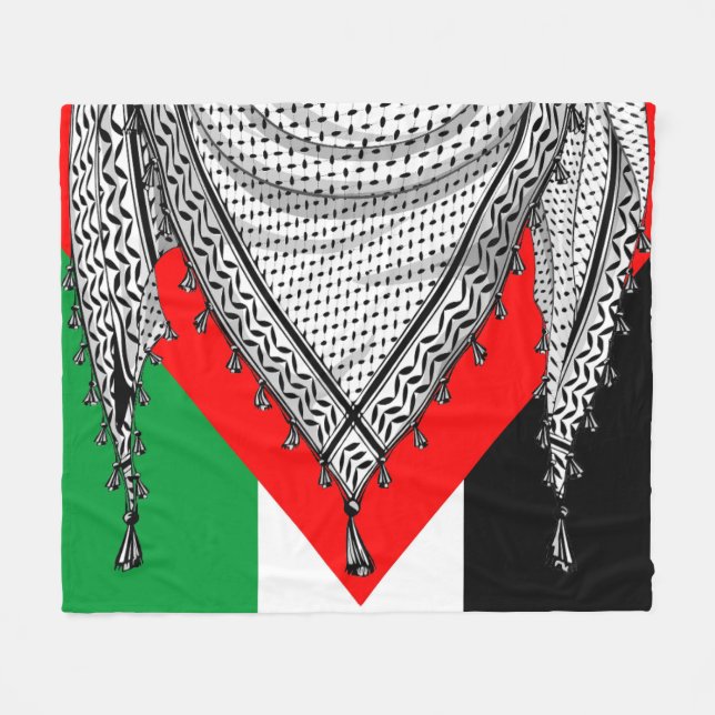 Keffiyeh palästinensischer Scarf Traditionelles Ge Fleecedecke (Vorderseite (Horizontal))