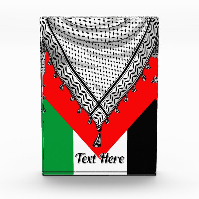 Keffiyeh palästinensischer Scarf Traditionelles Ge Fotoblock (Vorderseite)