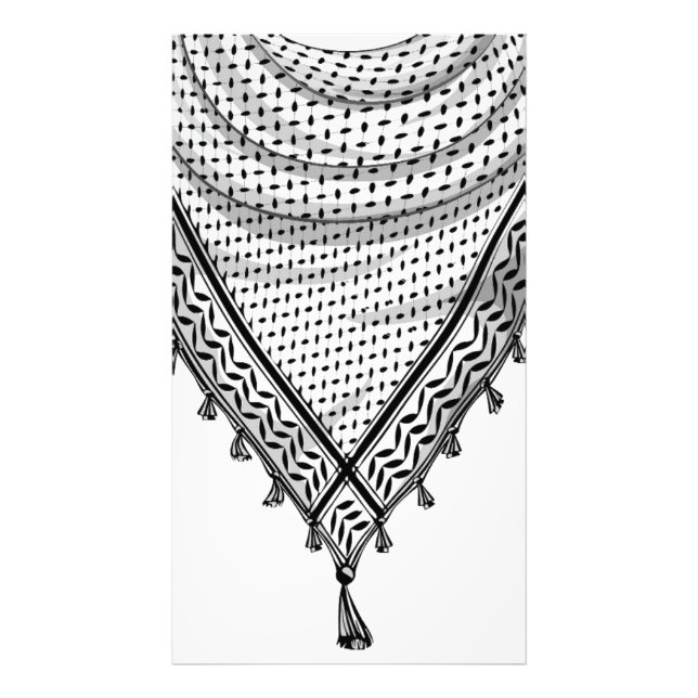 Keffiyeh palästinensischer Scarf Traditionelles Ge Fotodruck (Vorne)