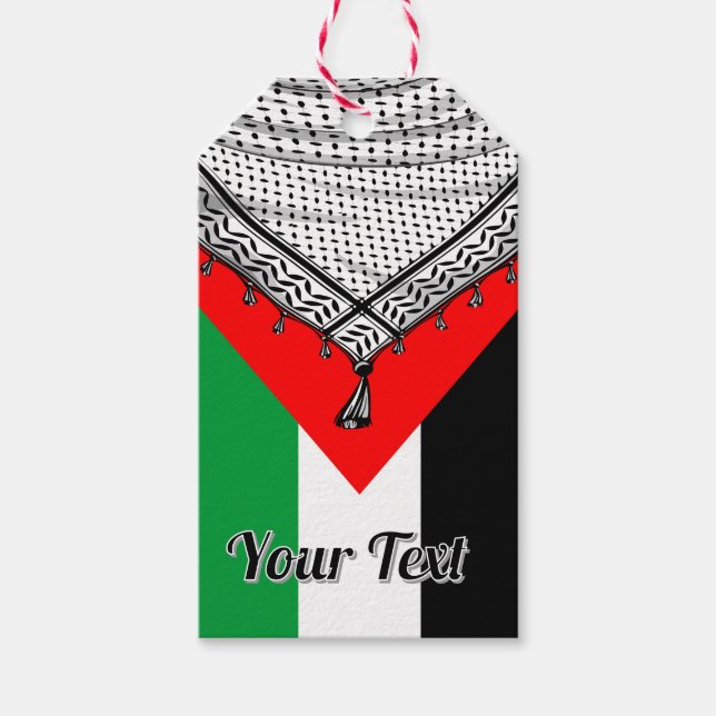 Keffiyeh palästinensischer Scarf Traditionelles Ge Geschenkanhänger (Vorderseite)