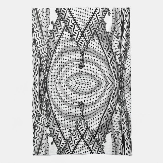 Keffiyeh palästinensischer Scarf Traditionelles Ge Geschirrtuch (Vertikal)