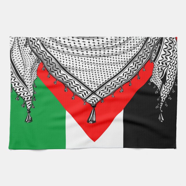 Keffiyeh palästinensischer Scarf Traditionelles Ge Geschirrtuch (Horizontal)