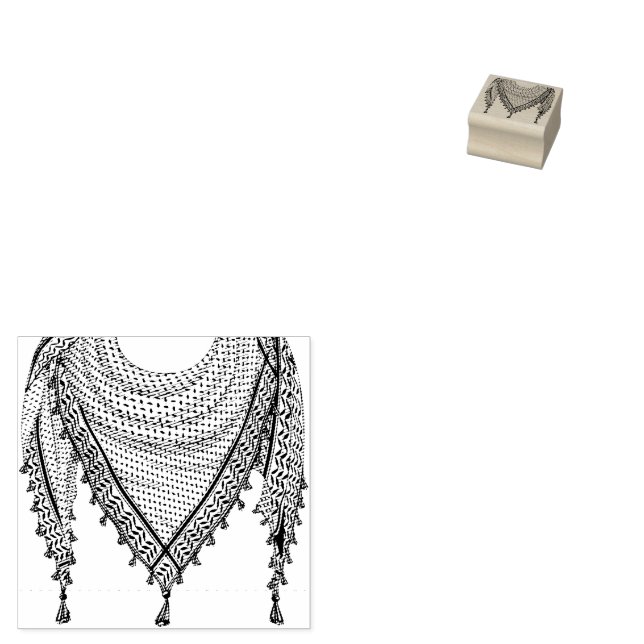 Keffiyeh palästinensischer Scarf Traditionelles Ge Gummistempel (Stempel)