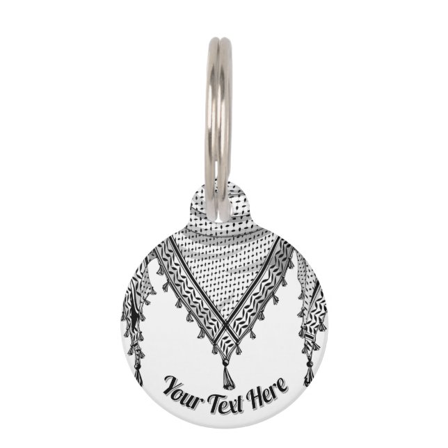 Keffiyeh palästinensischer Scarf Traditionelles Ge Haustiermarke (Vorderseite)