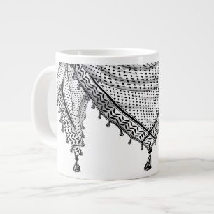 Keffiyeh palästinensischer Scarf Traditionelles Ge Jumbo-Tasse