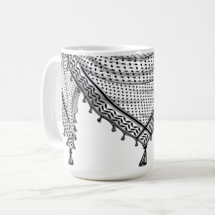 Keffiyeh palästinensischer Scarf Traditionelles Ge Kaffeetasse