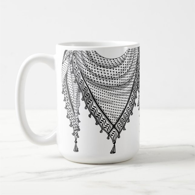 Keffiyeh palästinensischer Scarf Traditionelles Ge Kaffeetasse (Links)
