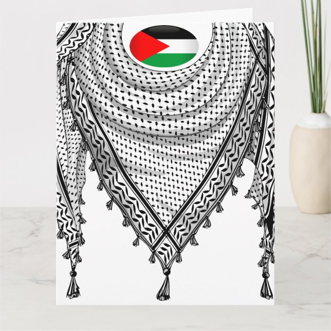 Keffiyeh palästinensischer Scarf Traditionelles Ge Karte (Vorderseite)