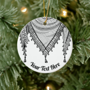 Keffiyeh palästinensischer Scarf Traditionelles Ge Keramik Ornament