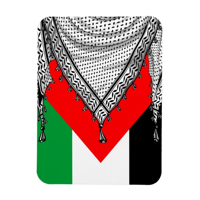 Keffiyeh palästinensischer Scarf Traditionelles Ge Magnet (Vertikal)