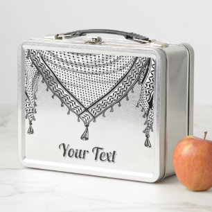 Keffiyeh palästinensischer Scarf Traditionelles Ge Metall Brotdose