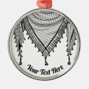 Keffiyeh palästinensischer Scarf Traditionelles Ge Ornament Aus Metall