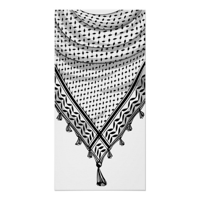 Keffiyeh palästinensischer Scarf Traditionelles Ge Poster (Vorderseite)