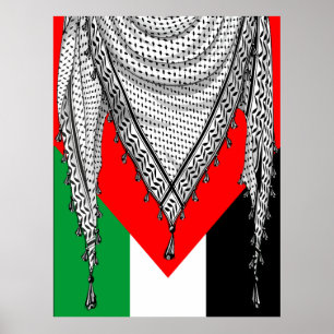 Keffiyeh palästinensischer Scarf Traditionelles Ge Poster