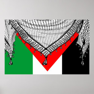Keffiyeh palästinensischer Scarf Traditionelles Ge Poster