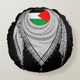 Keffiyeh palästinensischer Scarf Traditionelles Ge Rundes Kissen