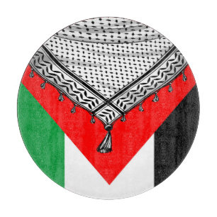 Keffiyeh palästinensischer Scarf Traditionelles Ge Schneidebrett
