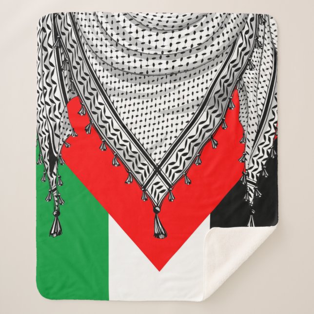 Keffiyeh palästinensischer Scarf Traditionelles Ge Sherpadecke (Vorderseite)