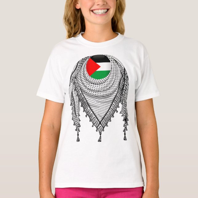 Keffiyeh palästinensischer Scarf Traditionelles Ge T-Shirt (Vorderseite)