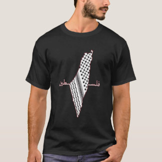 Keffiyeh Palestine Map Arabic Scarf Shemagh Palest T-Shirt