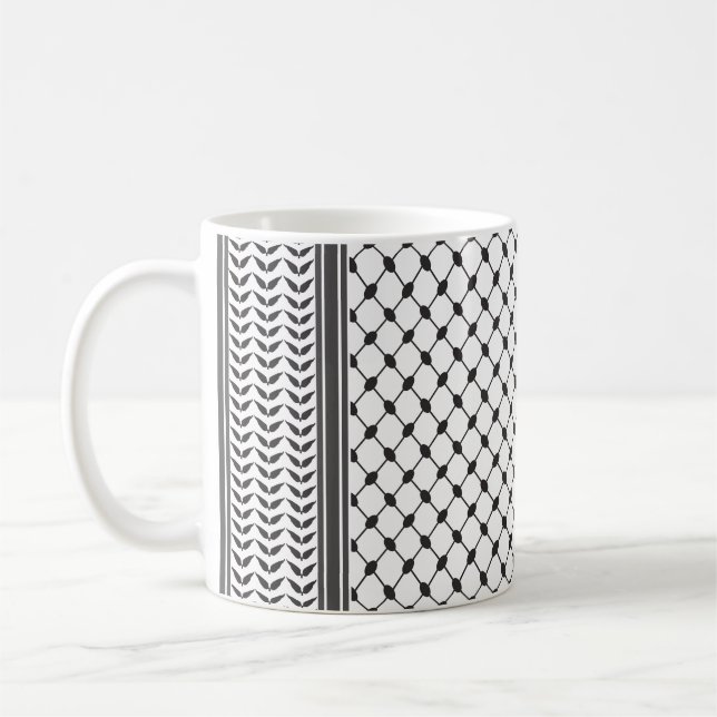 Keffiyeh Palestine Pattern Kaffeetasse (Links)