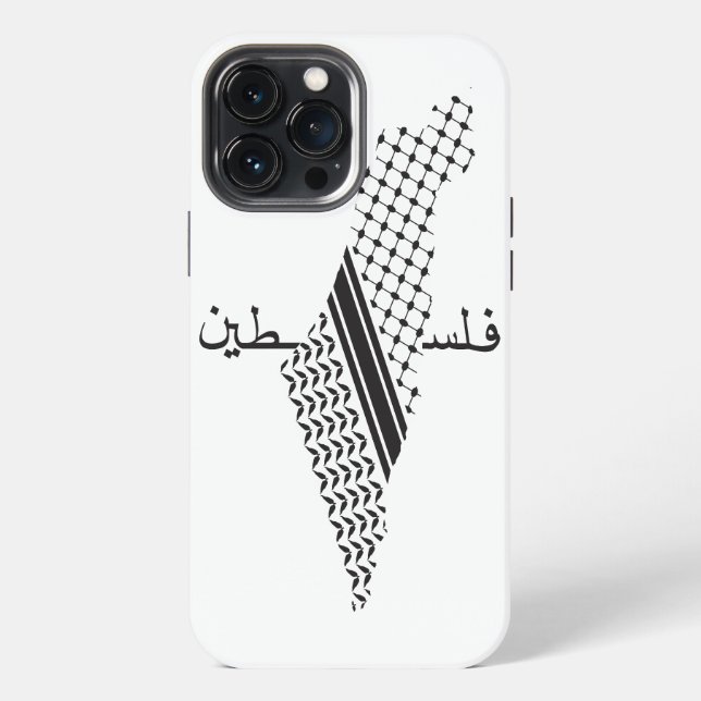 Keffiyeh Palestine Pattern Map iPhone Hülle (Rückseite)