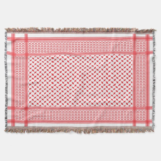 Keffiyeh Palestine Pattern Red Decke (Vorderseite)