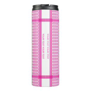 Keffiyeh Pink Palestine Pattern Thermosbecher