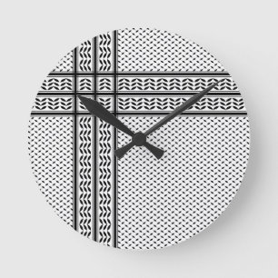 Keffiyeh Symbol des palästinensischen Widerstands  Runde Wanduhr