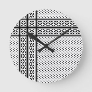 Keffiyeh Symbol des palästinensischen Widerstands Runde Wanduhr