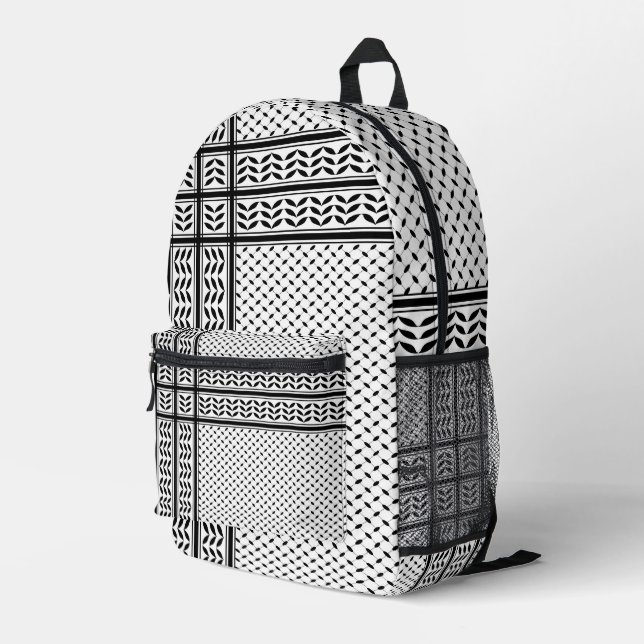 Keffiyeh-Symbol des palästinensischen Widerstandsm Bedruckter Rucksack (Rückseitige Ecke Rechts)